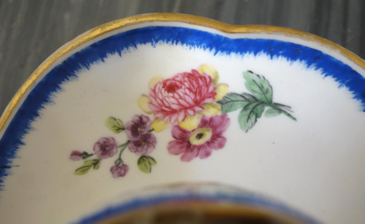 Manufacture De Sèvres, Louis XVI Period Porcelain Saucer Sugar Pot - Signed & Dated 1777-photo-4