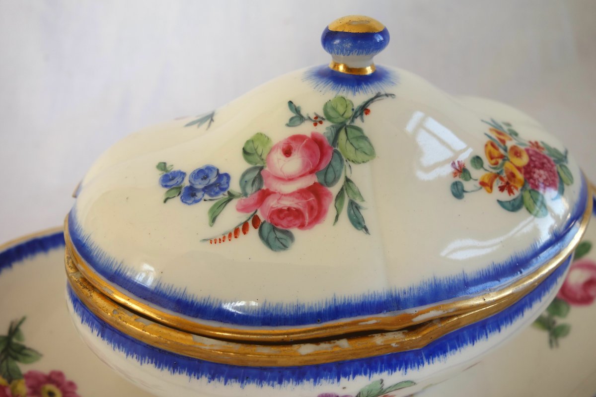Manufacture De Sèvres, Louis XVI Period Porcelain Saucer Sugar Pot - Signed & Dated 1777-photo-6