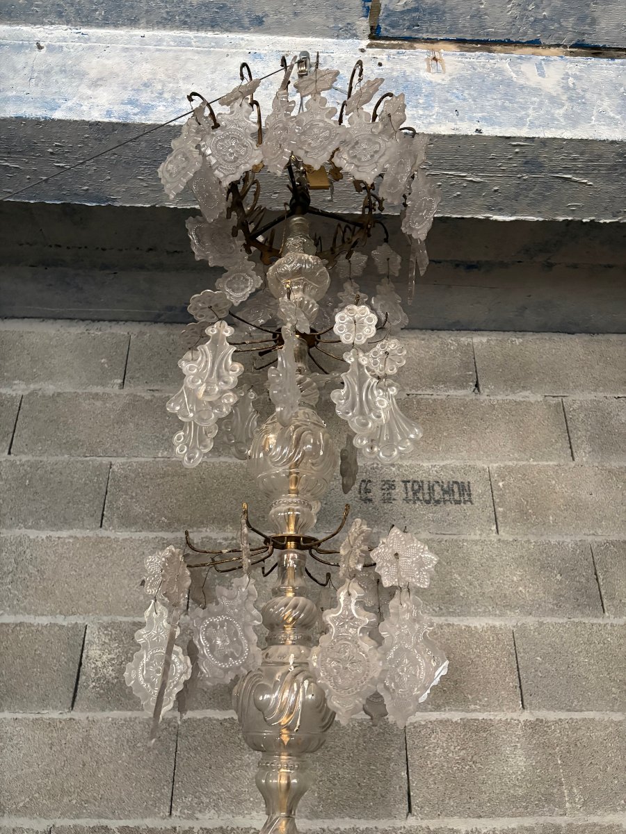 Spectaculaire lustre de Style Louis XV 24 feux - 3m de hauteur-photo-1