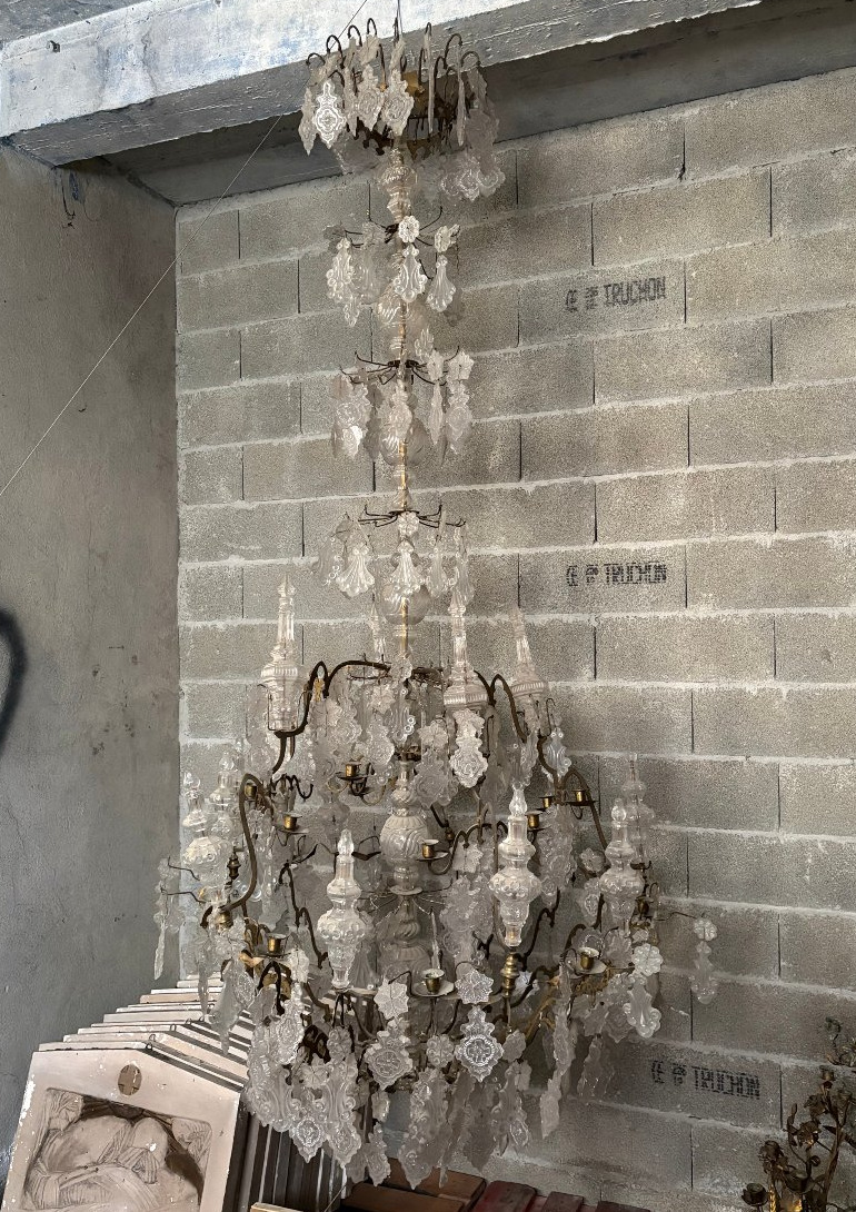 Spectaculaire lustre de Style Louis XV 24 feux - 3m de hauteur