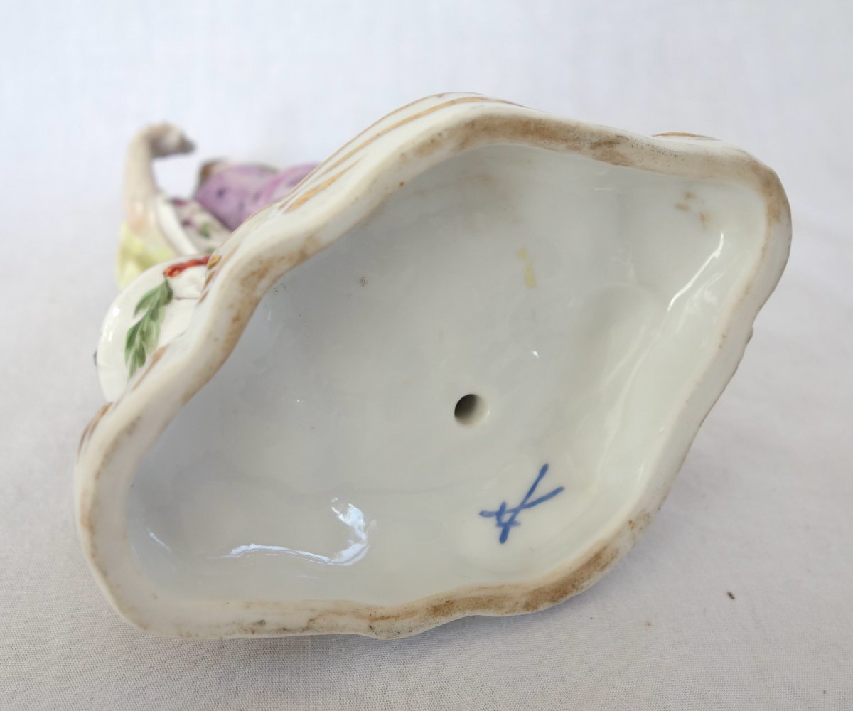 Meissen - Polychrome Porcelain Figurine - Flora Or Spring-photo-7