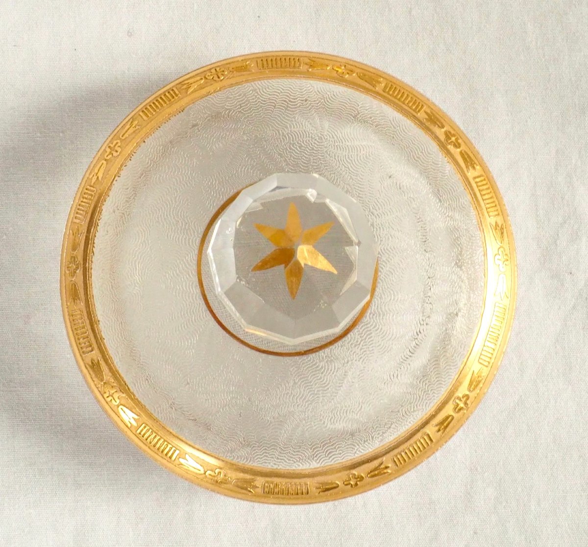 Saint Louis - Crystal Candy Dish, Engraved And Gilded With Fine Gold - Nelly Model In The Empire Style-photo-6