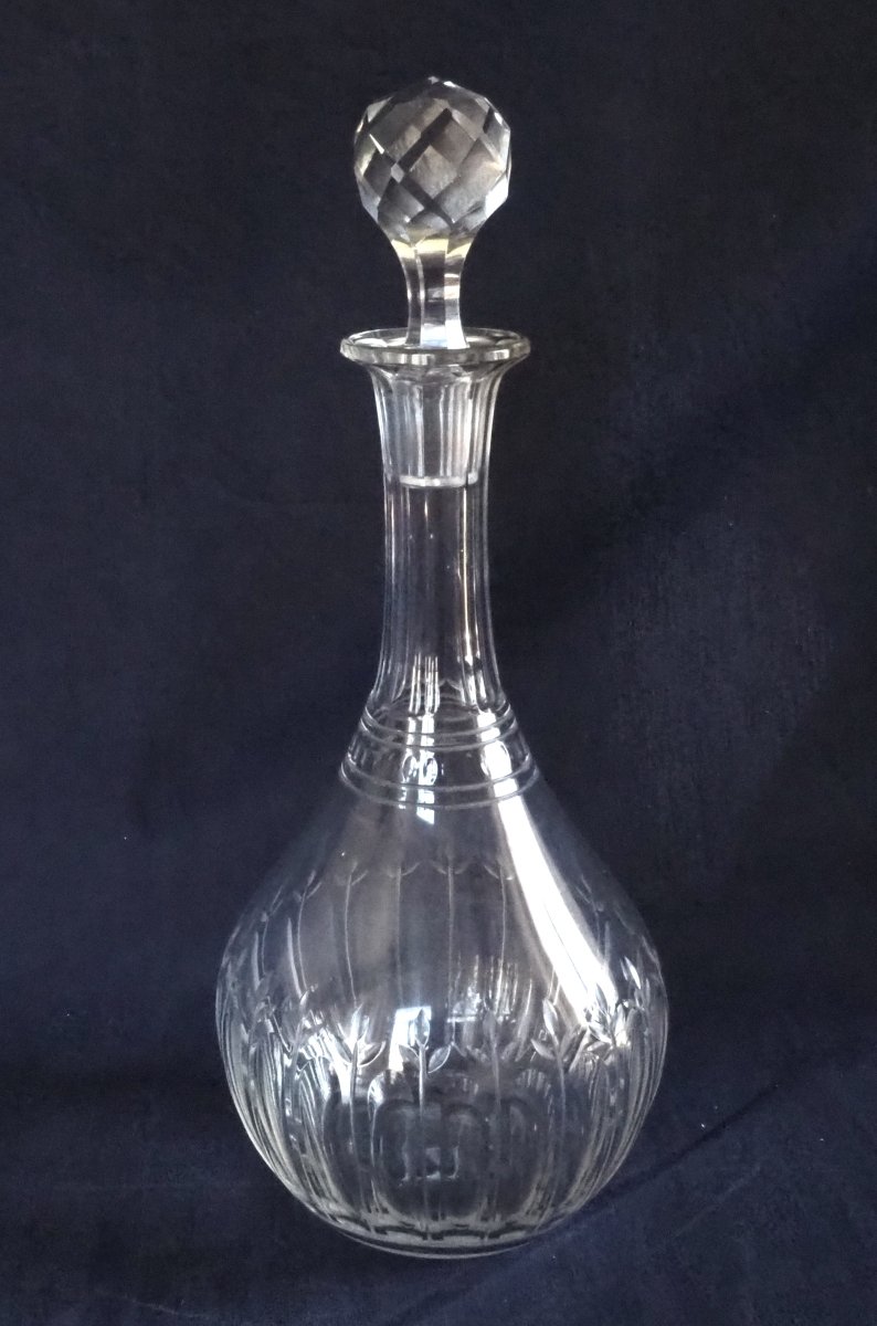 Baccarat: Cut-crystal Port Set—louis XVI Design From The 1907 Catalog-photo-4