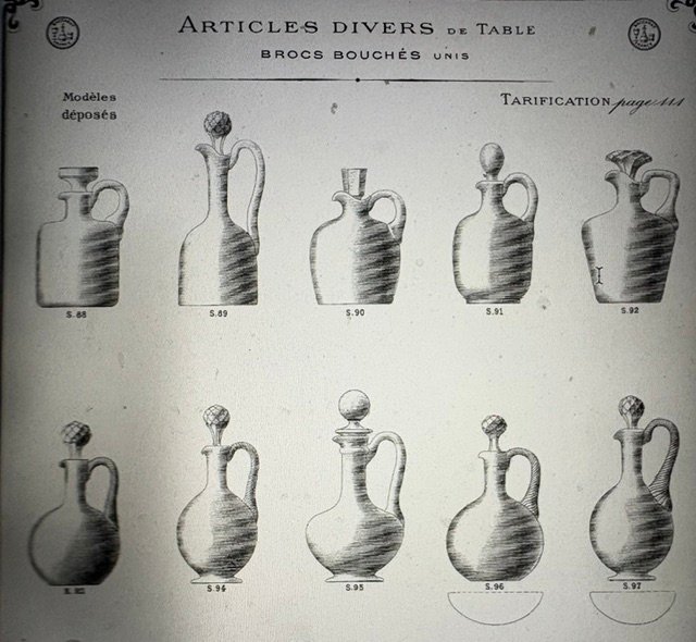 Baccarat : carafe à liqueur en cristal emaillé et doré de style Louis XVI - catalogue 1907-photo-8