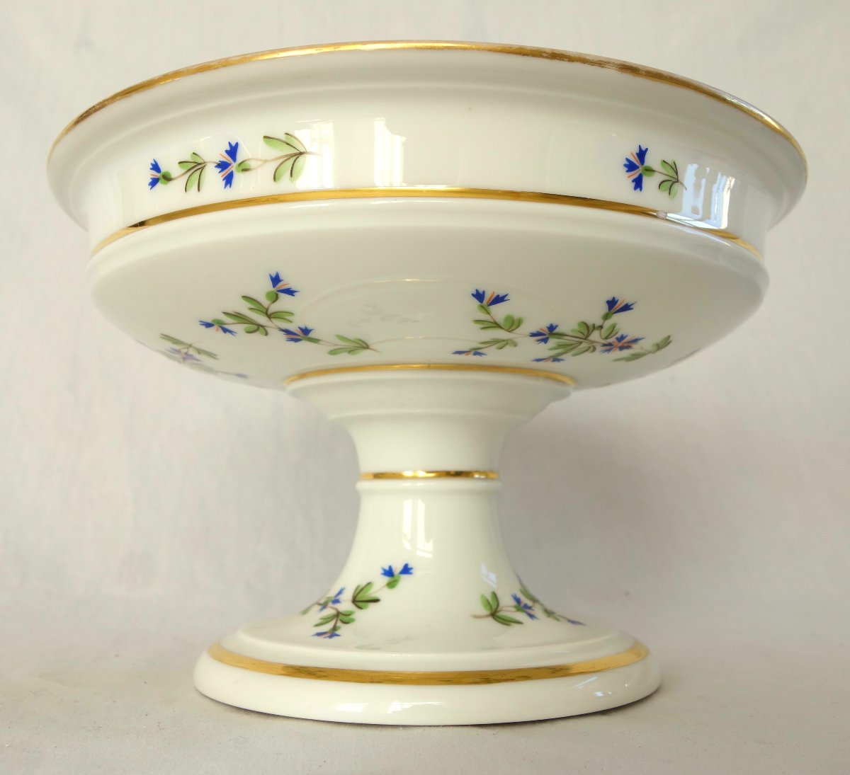 Pair Of Porcelain Fruit Bowls / Stemmed Bowls With A "barbeaux" Design, Attributed To Dihl & Guerhard-photo-2