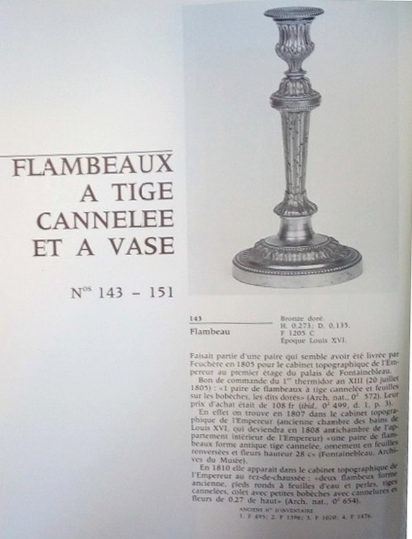 Feuchère: Antique Louis XVI-era Candlestick In Chiseled And Gilded Bronze, Used As A Lamp: Fontainebleau-photo-8