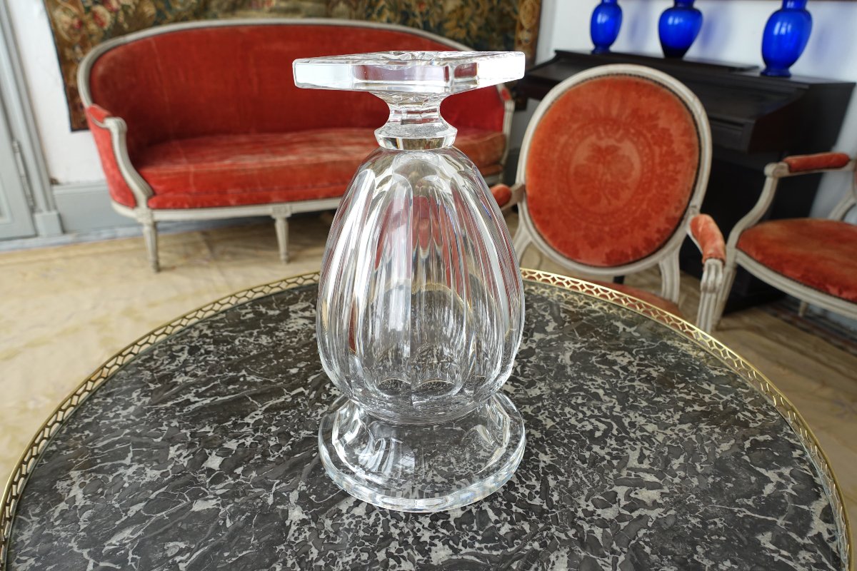 Grand vase Medicis en cristal taillé de Saint Louis taillé, époque fin XIXe-photo-2