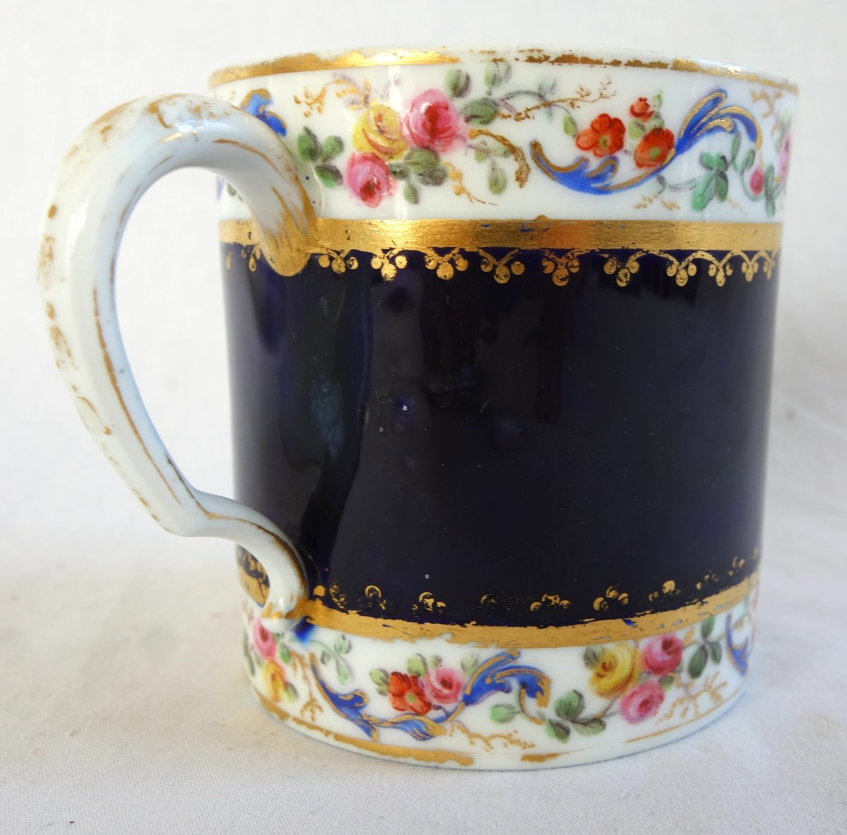 Sèvres Porcelain Manufactory: 18th-century "litron" Coffee Cup—polychrome And Gold Decoration-photo-6