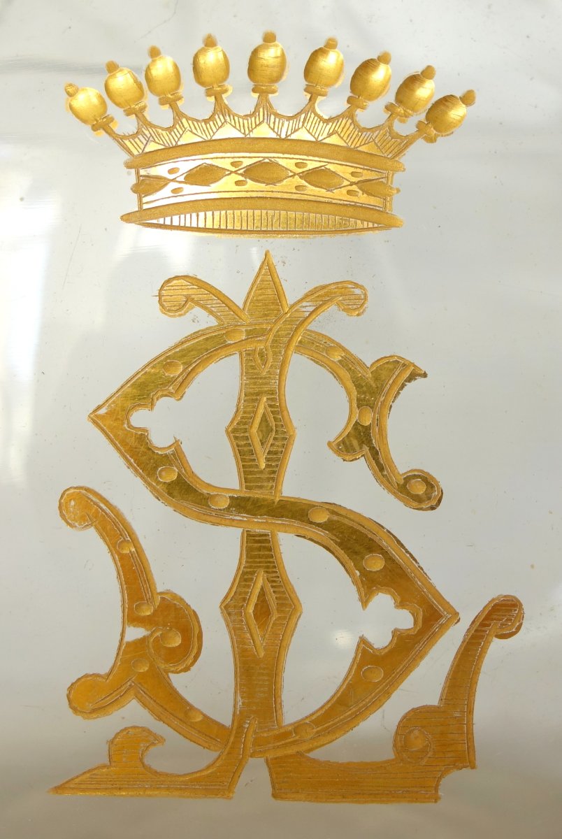 Saint Louis - Pair Of Plain Cluny-style Water Pitchers Engraved With A Count's Crown-photo-4