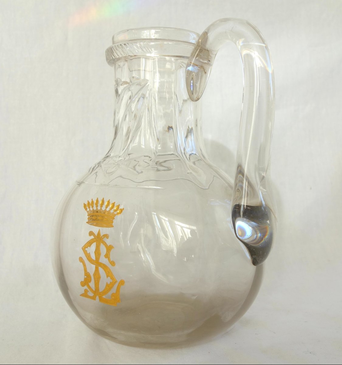 Saint Louis - Pair Of Plain Cluny-style Water Pitchers Engraved With A Count's Crown-photo-1