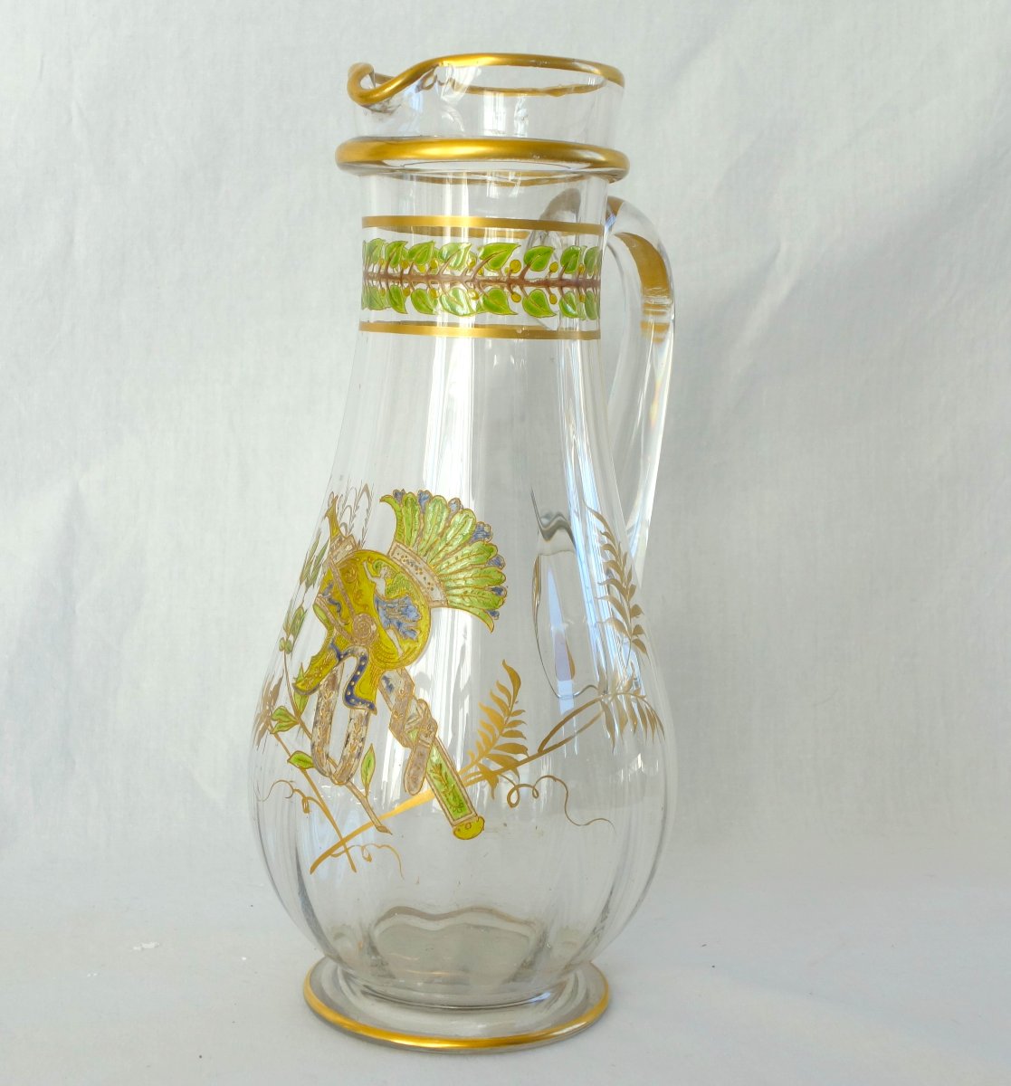 Baccarat - Etruscan-style Beer Set In Enameled And Gilded Crystal, Circa 1900-photo-4