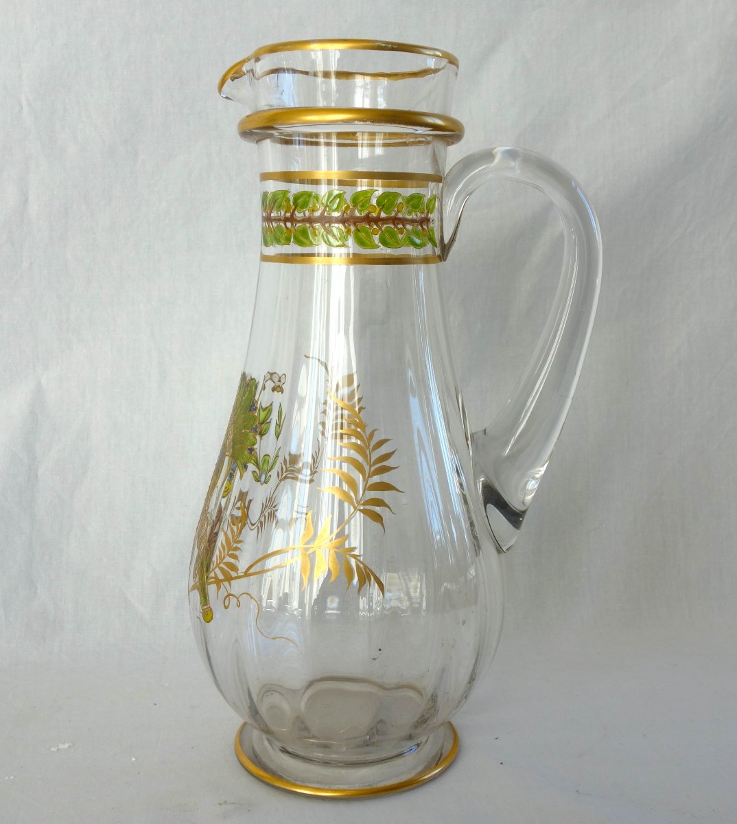 Baccarat - Etruscan-style Beer Set In Enameled And Gilded Crystal, Circa 1900-photo-1