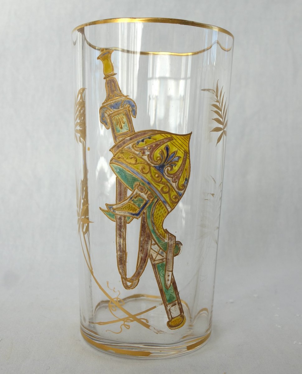 Baccarat - Etruscan-style Beer Set In Enameled And Gilded Crystal, Circa 1900-photo-3