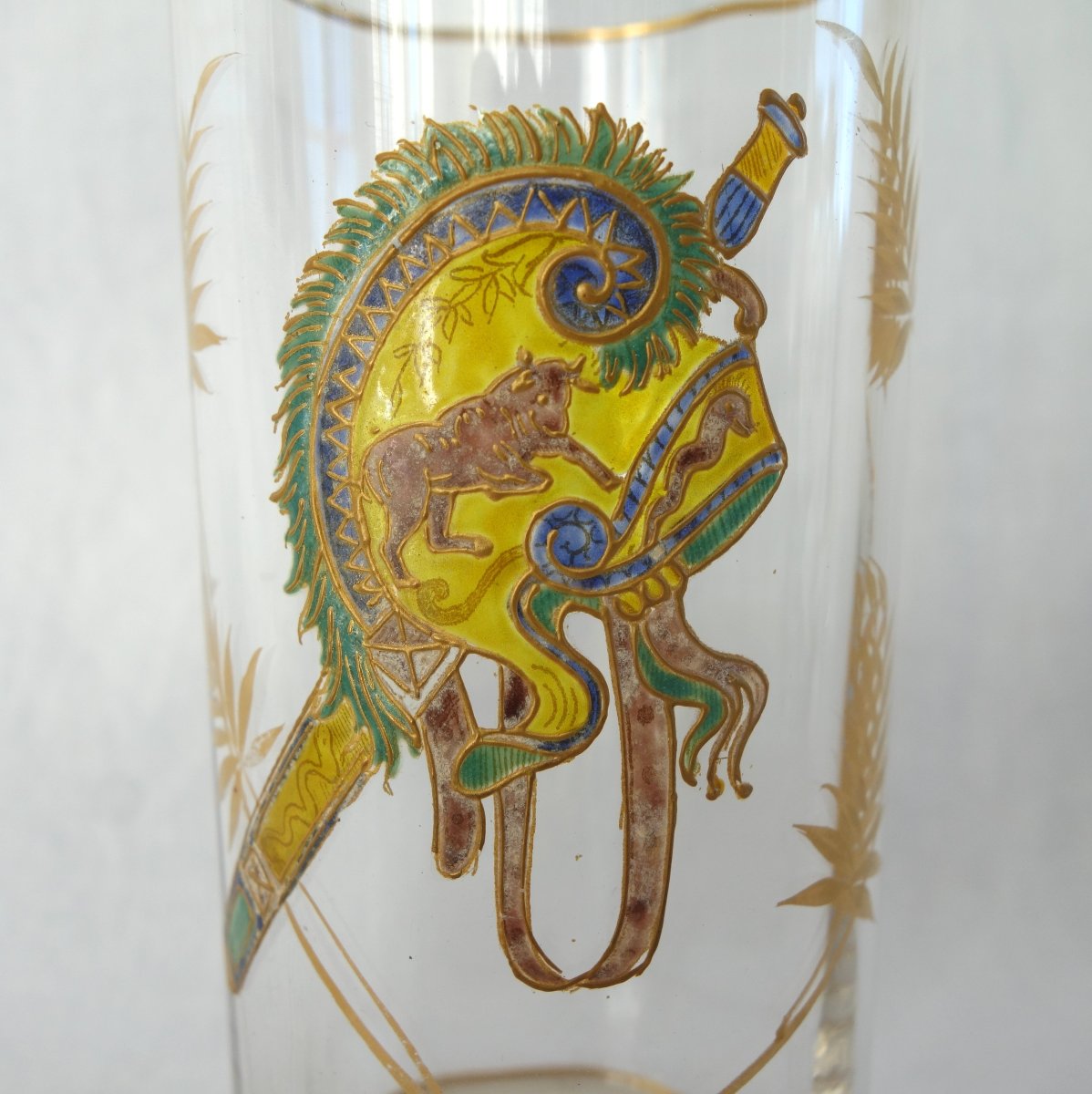 Baccarat - Etruscan-style Beer Set In Enameled And Gilded Crystal, Circa 1900-photo-6