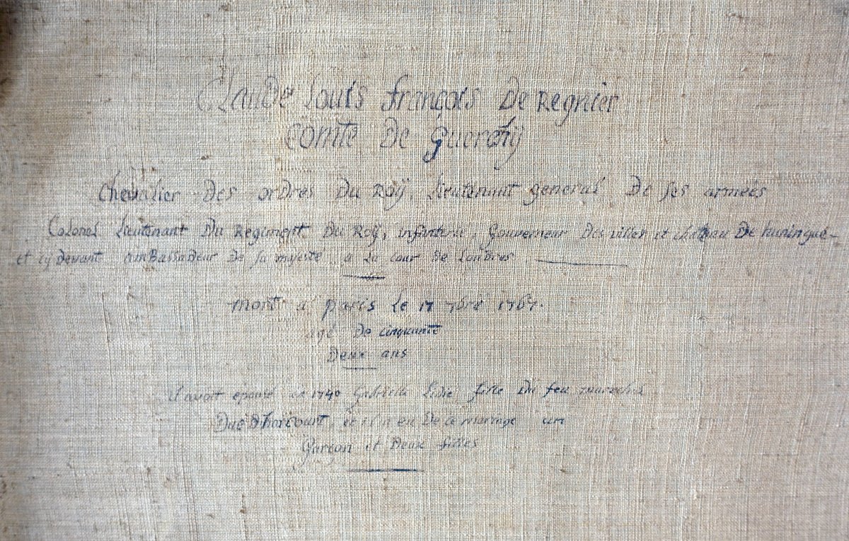 Claude Pougins De Saint Aubin - Pastel Portrait Of The Count Of Guerchy-photo-7