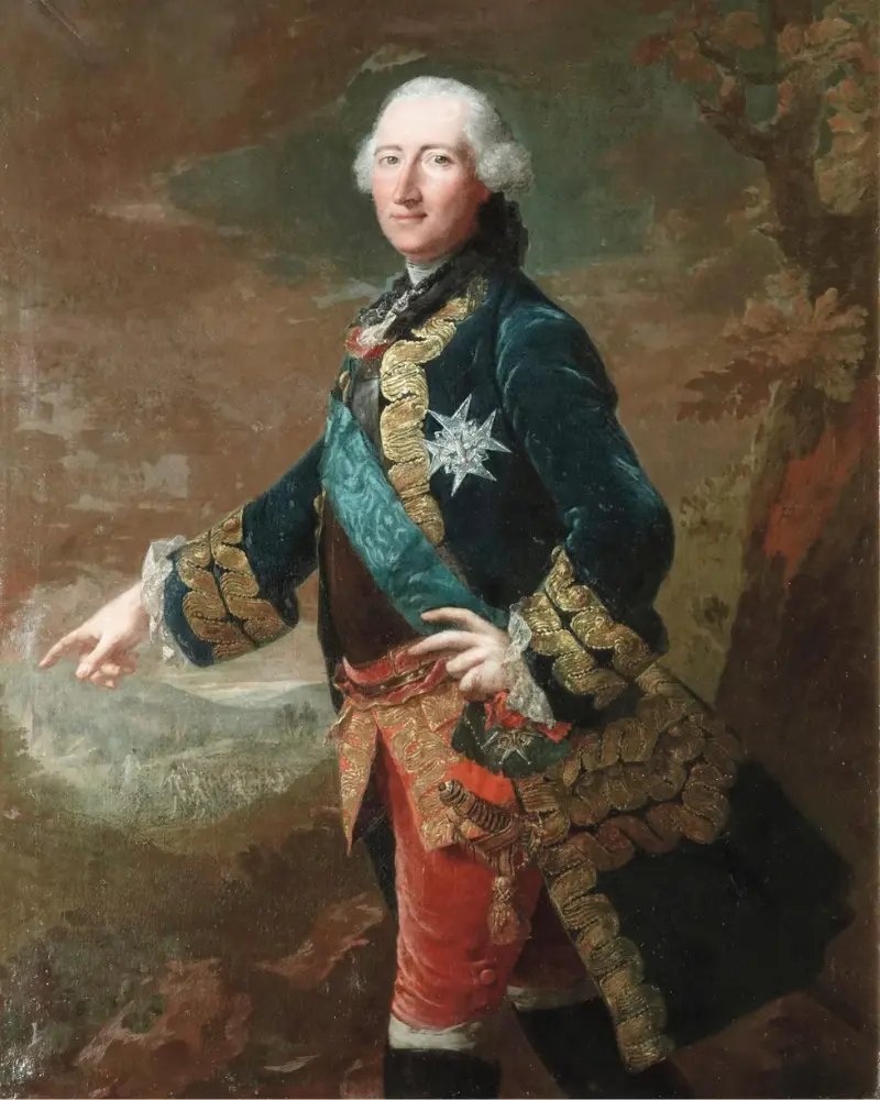 Claude Pougins De Saint Aubin - Pastel Portrait Of The Count Of Guerchy-photo-8
