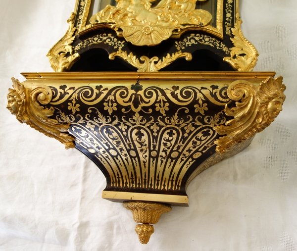 Large Pendulum Clock And Its Louis XIV-era Console Table By Jean Varin, Featuring Boulle Marquetry-photo-4