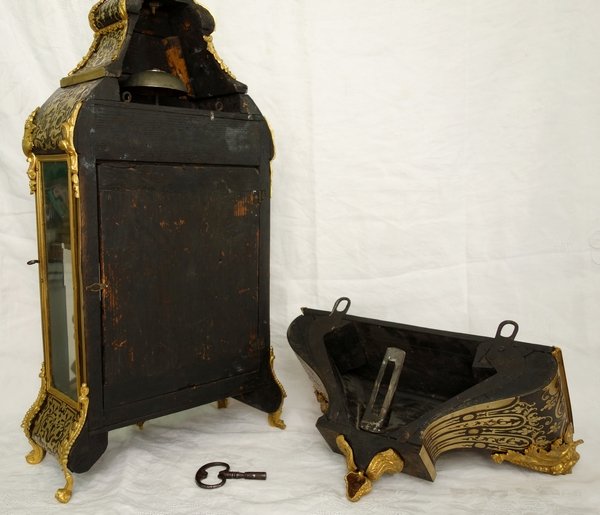 Large Pendulum Clock And Its Louis XIV-era Console Table By Jean Varin, Featuring Boulle Marquetry-photo-7
