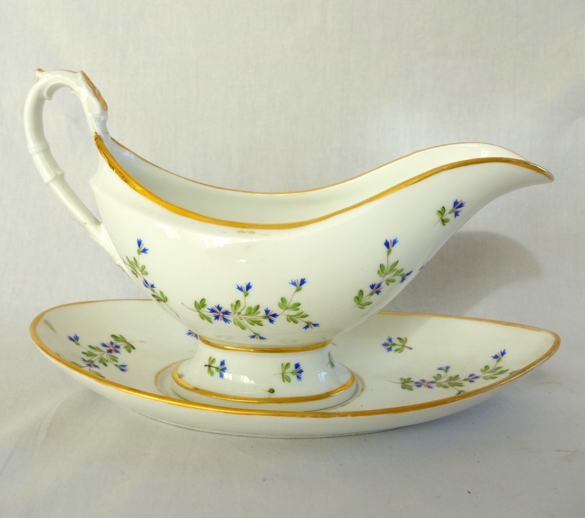 Dihl & Guerhard Manufactory - Barbeaux Tableware Set - 43 Pieces - Empire Period-photo-4