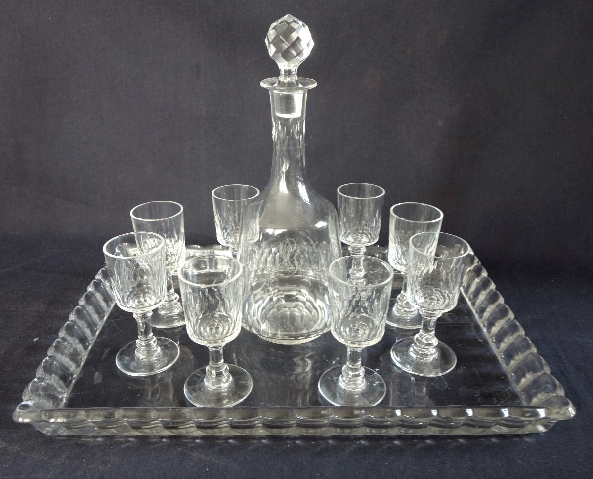 Baccarat - Liqueur Set For 8, Cut Crystal, Champigny Model-photo-2