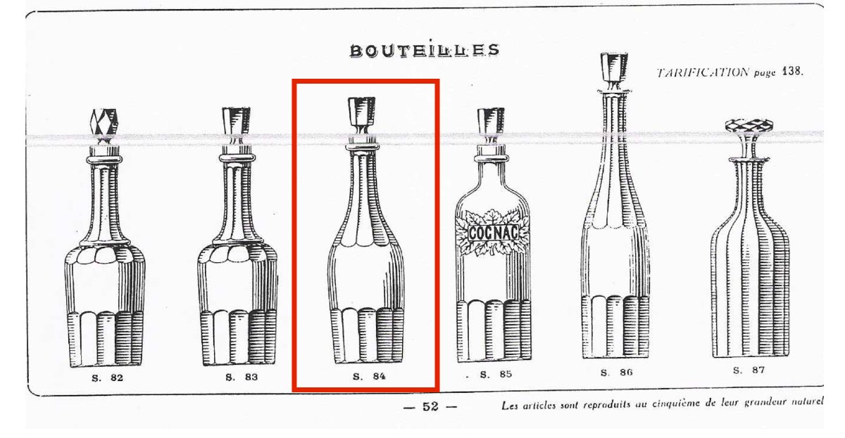 Baccarat - Decorative Crystal Carafe In The Shape Of A Bottle, With A Cobalt Blue Overlay - Monogram-photo-2