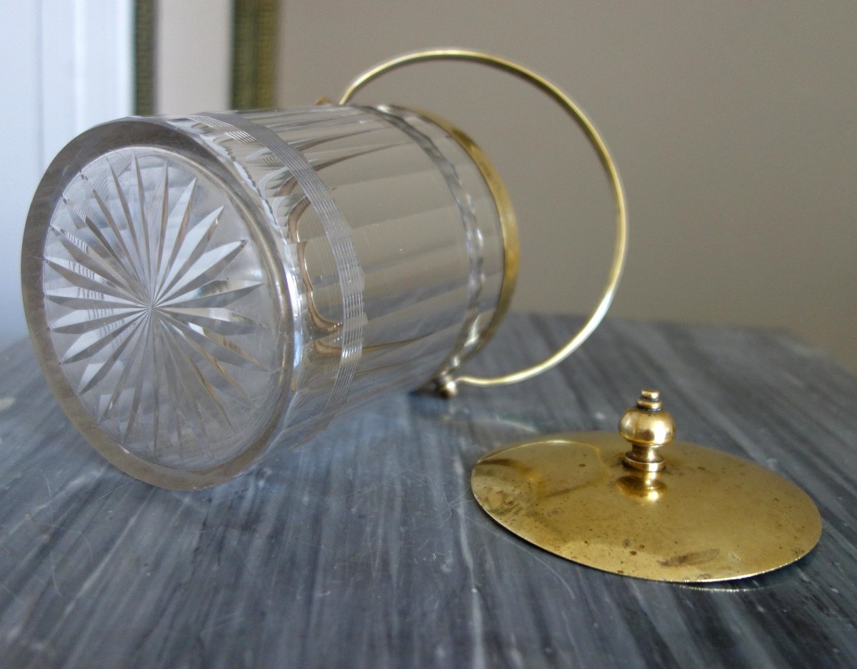 Baccarat - Cut Crystal Cookie Jar - Chicago Model From The 1916 Catalog-photo-4