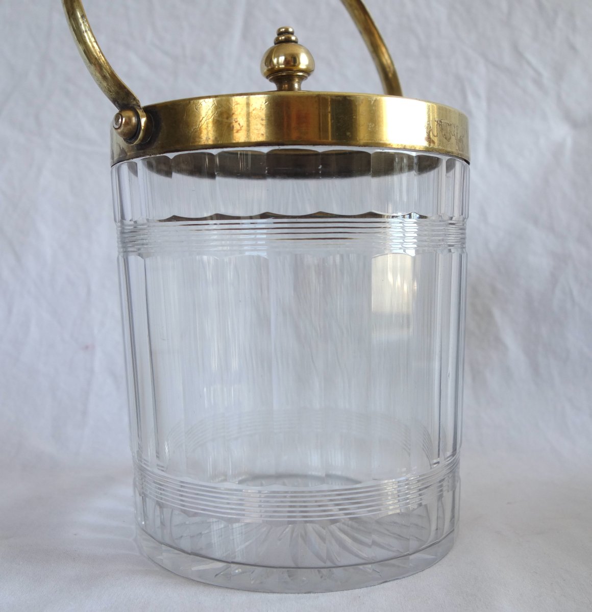 Baccarat - Cut Crystal Cookie Jar - Chicago Model From The 1916 Catalog-photo-4