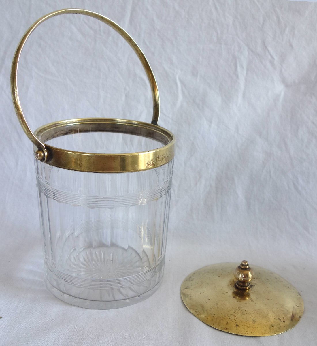 Baccarat - Cut Crystal Cookie Jar - Chicago Model From The 1916 Catalog-photo-6