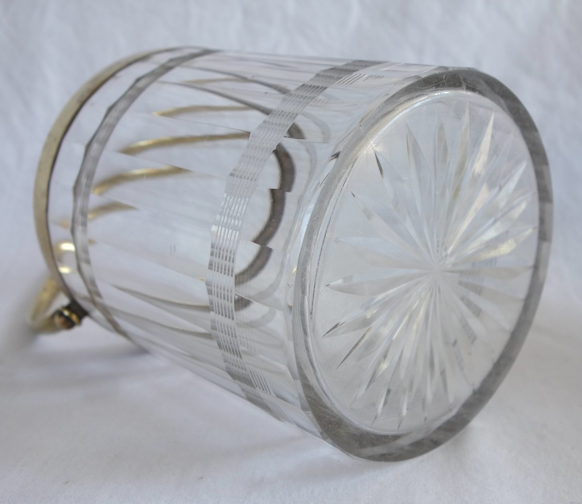 Baccarat - Cut Crystal Cookie Jar - Chicago Model From The 1916 Catalog-photo-7