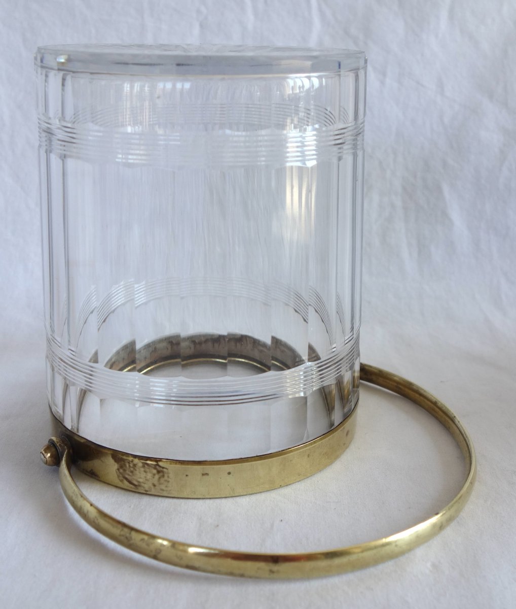 Baccarat - Cut Crystal Cookie Jar - Chicago Model From The 1916 Catalog-photo-8