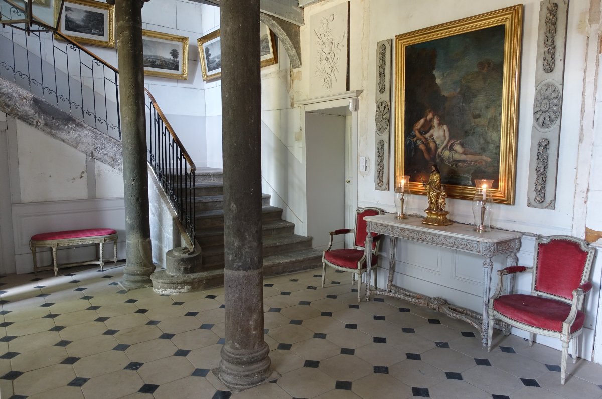 Paire de panneaux de boiserie d'époque Louis XVI pour plafond, poutre ou usage mural 18e siècle-photo-4