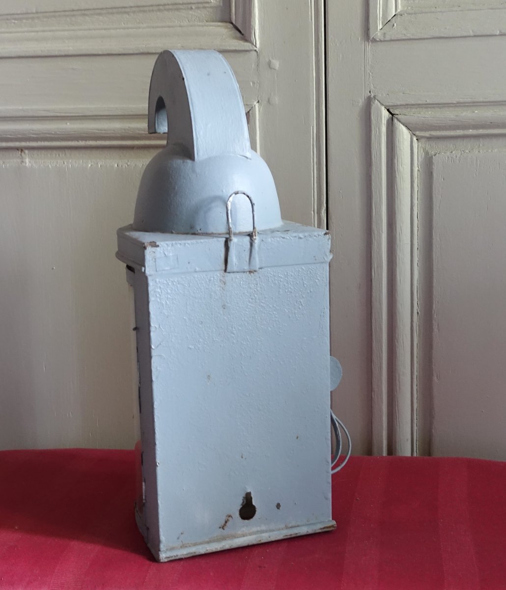 Lanterne en casque à l'antique, pour extérieur château ou intérieur, début 19e siècle-photo-3