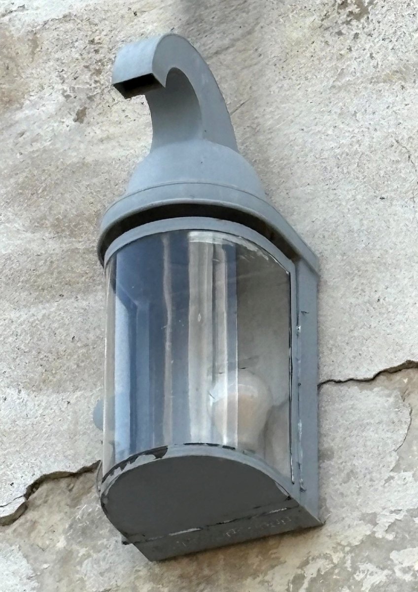 Lanterne en casque à l'antique, pour extérieur château ou intérieur, début 19e siècle-photo-7