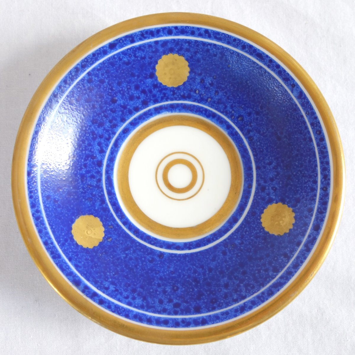 Pair Of Period Empire-style Cups With Landscape Designs On A Blue Background; Restored—paris Porcelain-photo-5