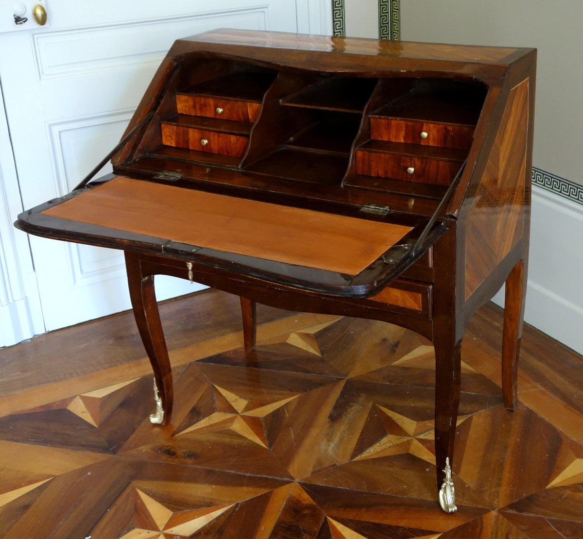Vintage Louis XV-style Children's Sloping Desk With Marquetry—circa 1760-photo-1