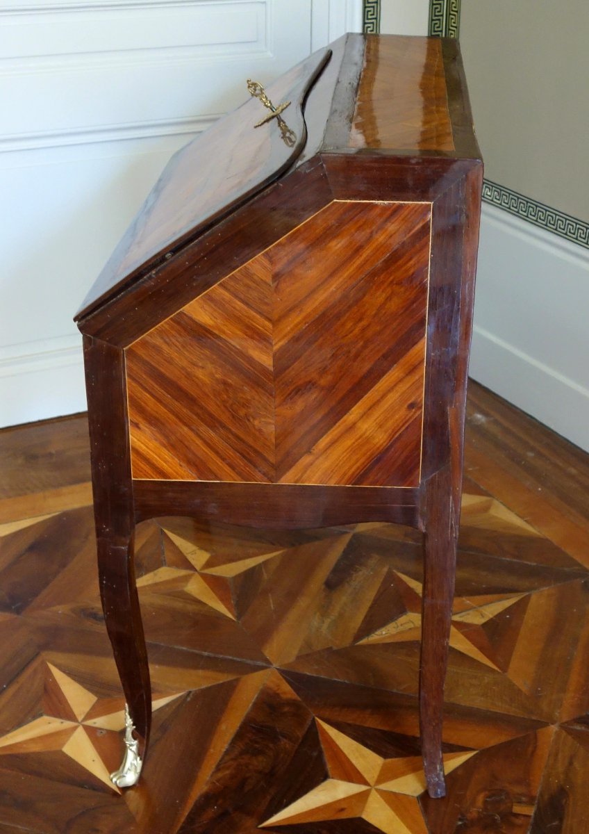 Vintage Louis XV-style Children's Sloping Desk With Marquetry—circa 1760-photo-5
