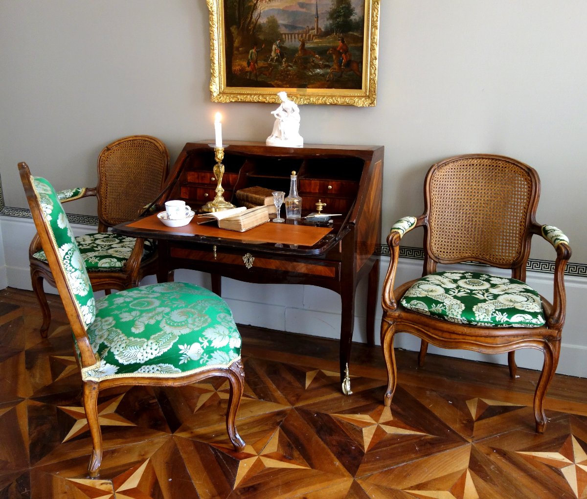Vintage Louis XV-style Children's Sloping Desk With Marquetry—circa 1760-photo-8