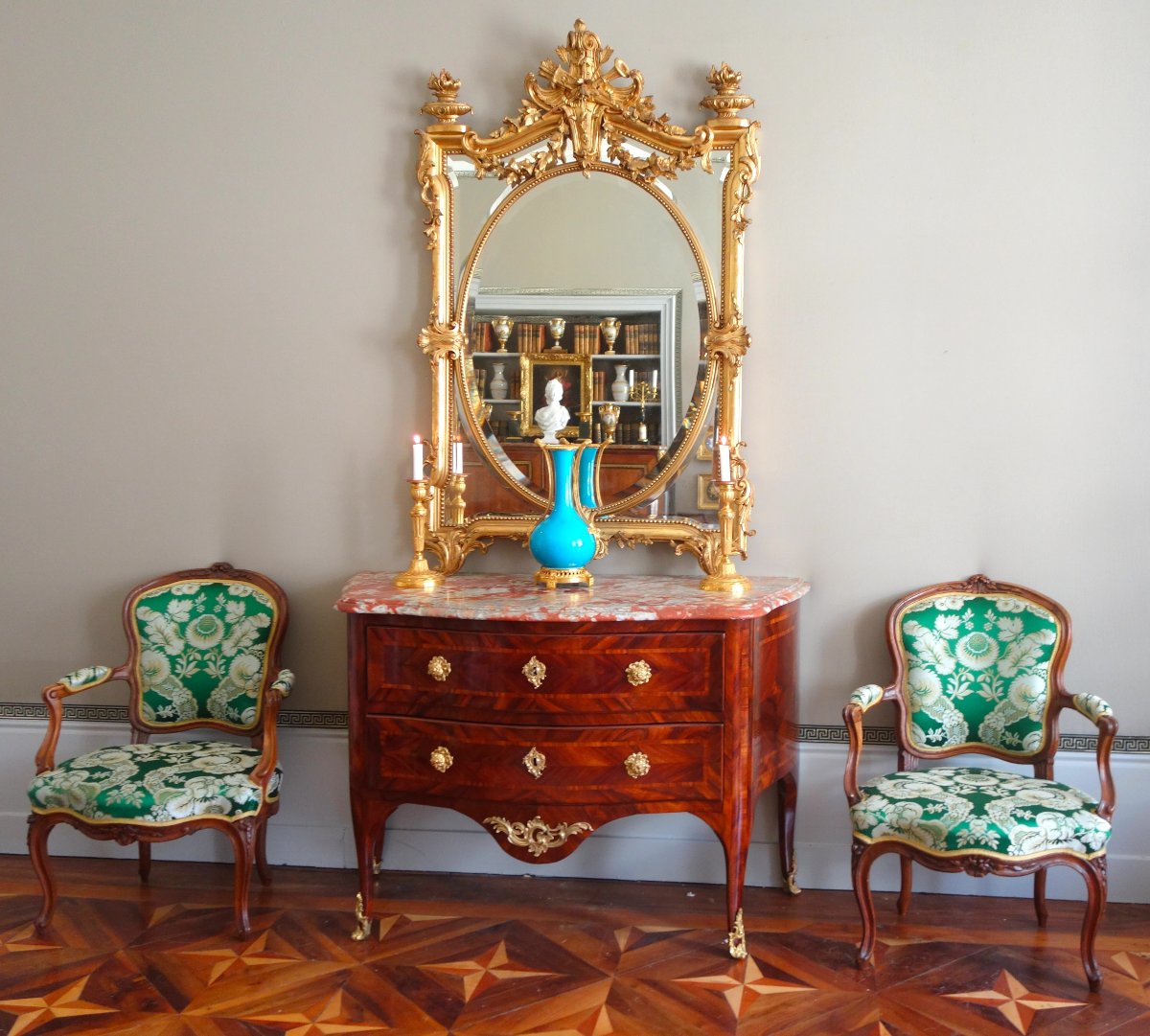 Hubert Hansen: Louis XV-era Chest Of Drawers With Satinwood Veneer—stamped-photo-4