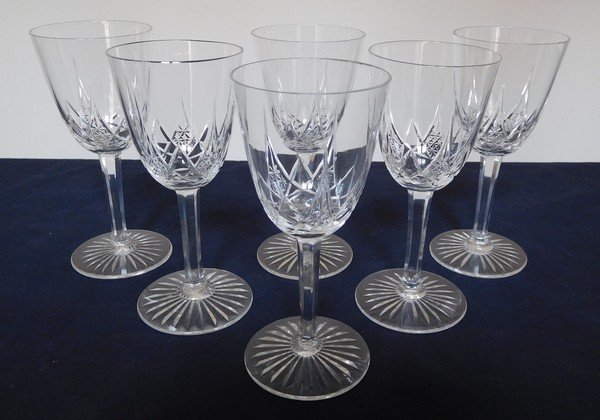 Baccarat service de verres pour 12 & carafes, cristal taillé, modèle Epron du catalogue de 1907-photo-3