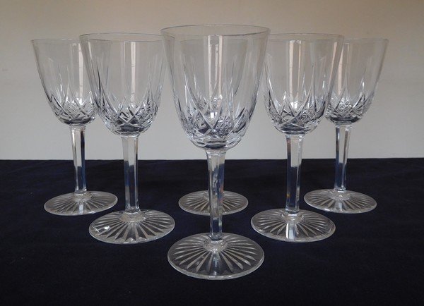 Baccarat service de verres pour 12 & carafes, cristal taillé, modèle Epron du catalogue de 1907-photo-4