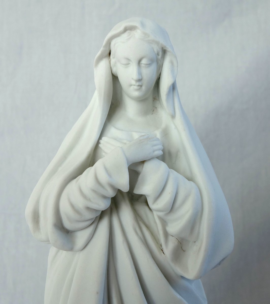 Virgin Of The Immaculate Conception, Made Of Porcelain Biscuit, From The Napoleon III Era-photo-3