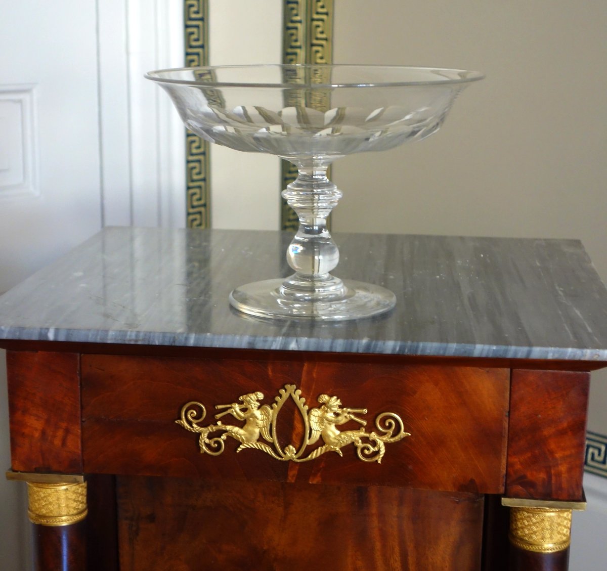 Baccarat Dessert Bowl With A Cut-crystal Base, A Model Listed In The 1907 Catalog