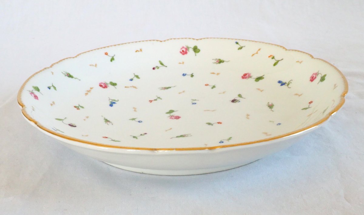 Nyon: Pair Of Porcelain Bowls Or Fruit Bowls With Polychrome And Gold Decoration—late 18th Century, Signed-photo-2