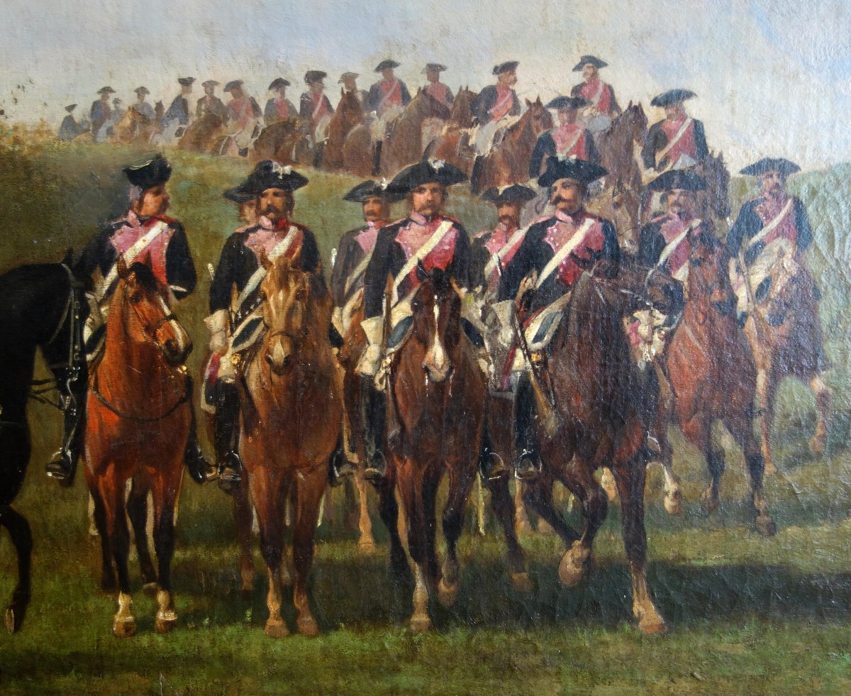 Louis Bombled: Squadron Of The Royal-normandy Cavalry Regiment Between 1762 And 1767—signed-photo-5
