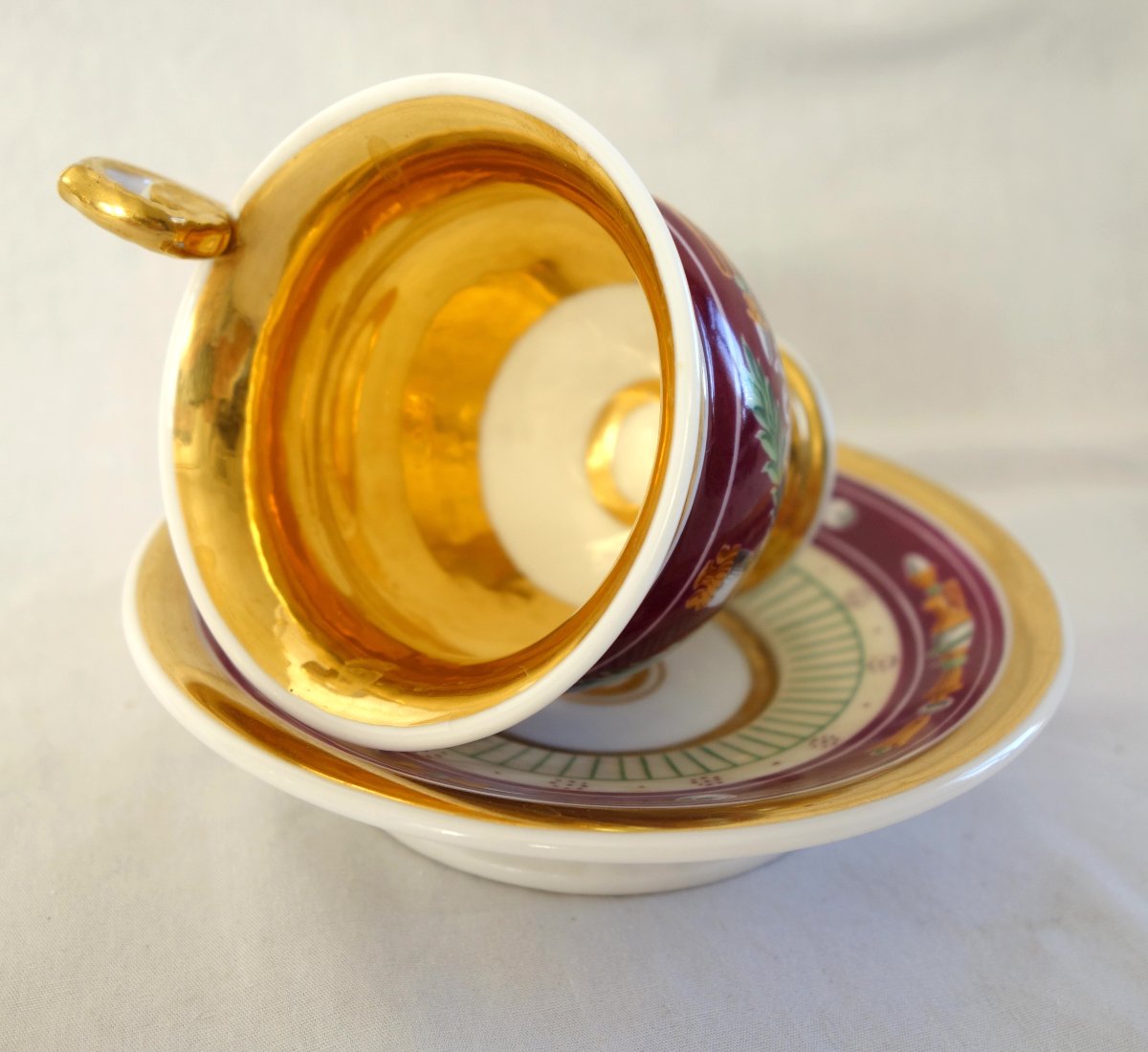 Porcelain Coffee Cup From The Empire And Restoration Periods-photo-4