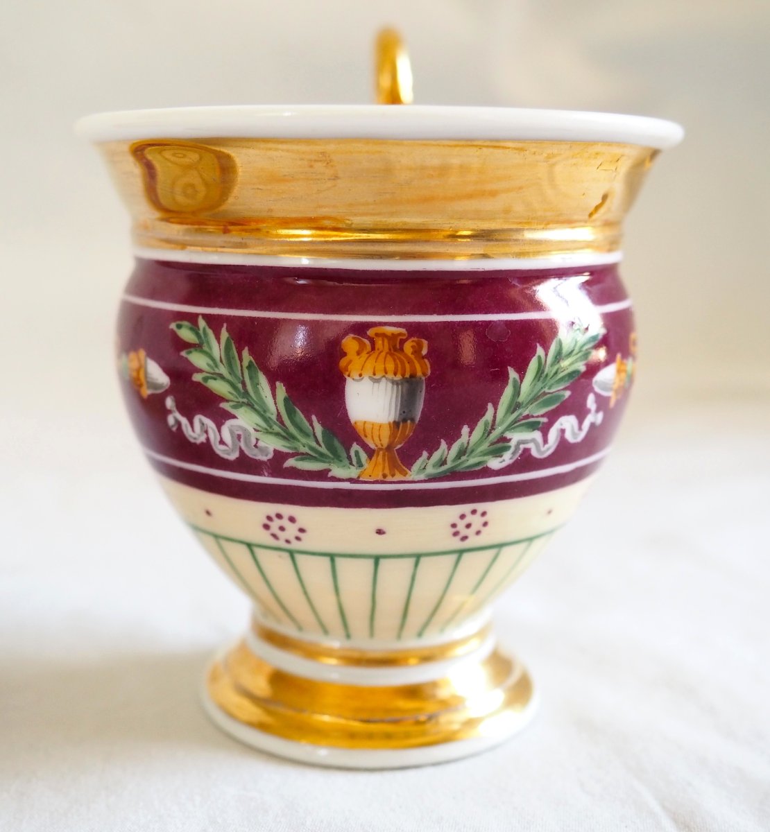Porcelain Coffee Cup From The Empire And Restoration Periods-photo-5