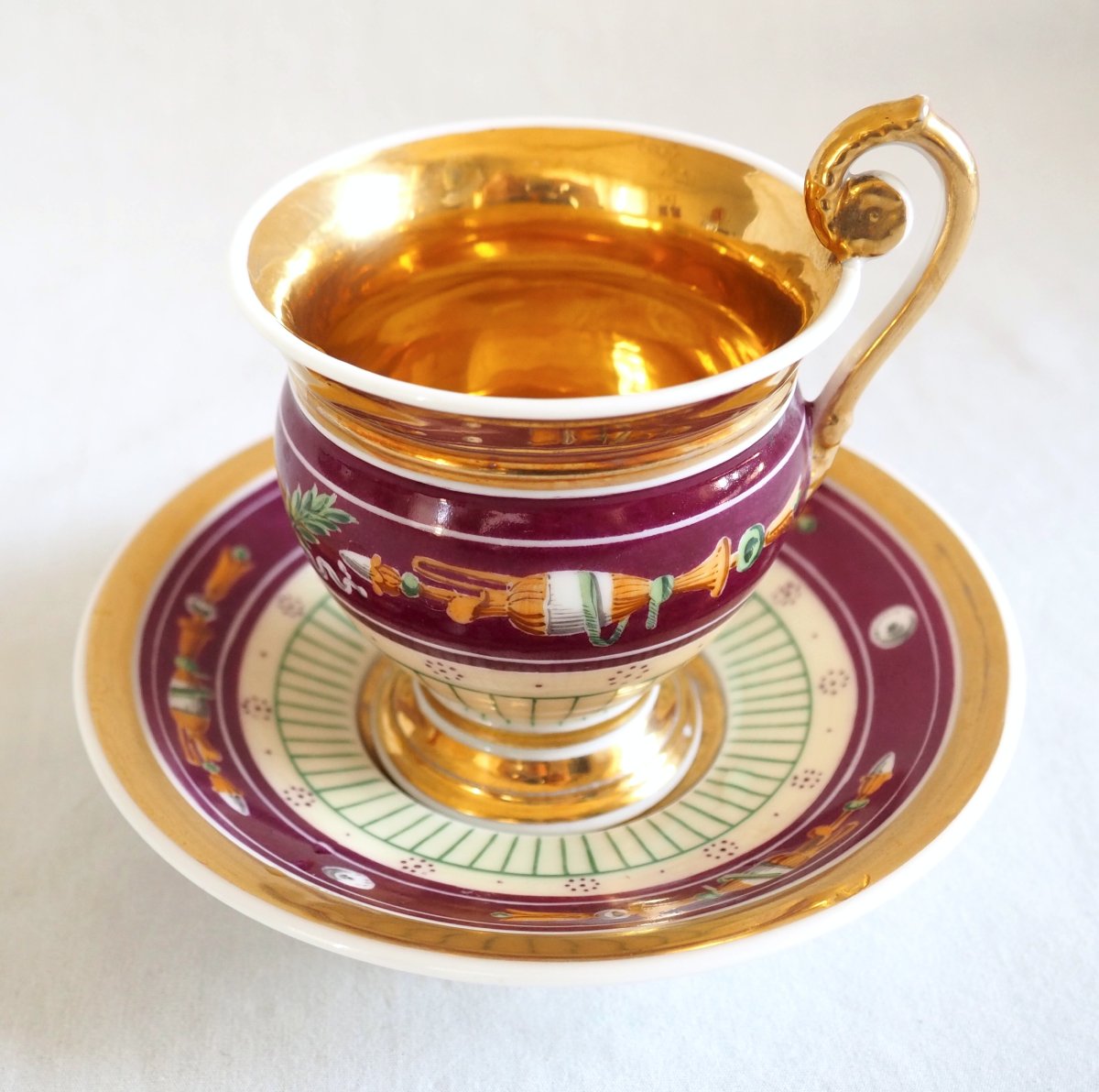 Porcelain Coffee Cup From The Empire And Restoration Periods-photo-8