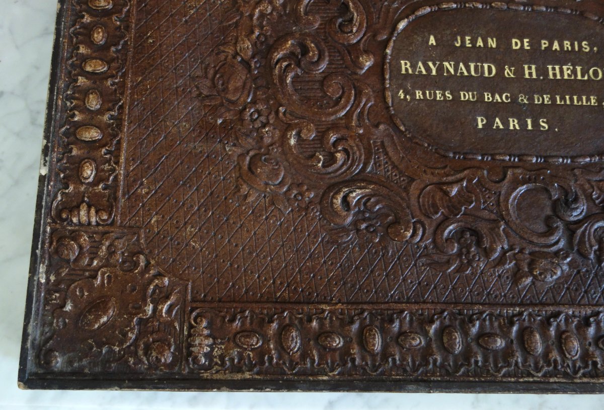 Large Cardboard Box Imitating Embossed Leather, Signed "à Jean De Paris Raynaud & Heloin"-photo-2