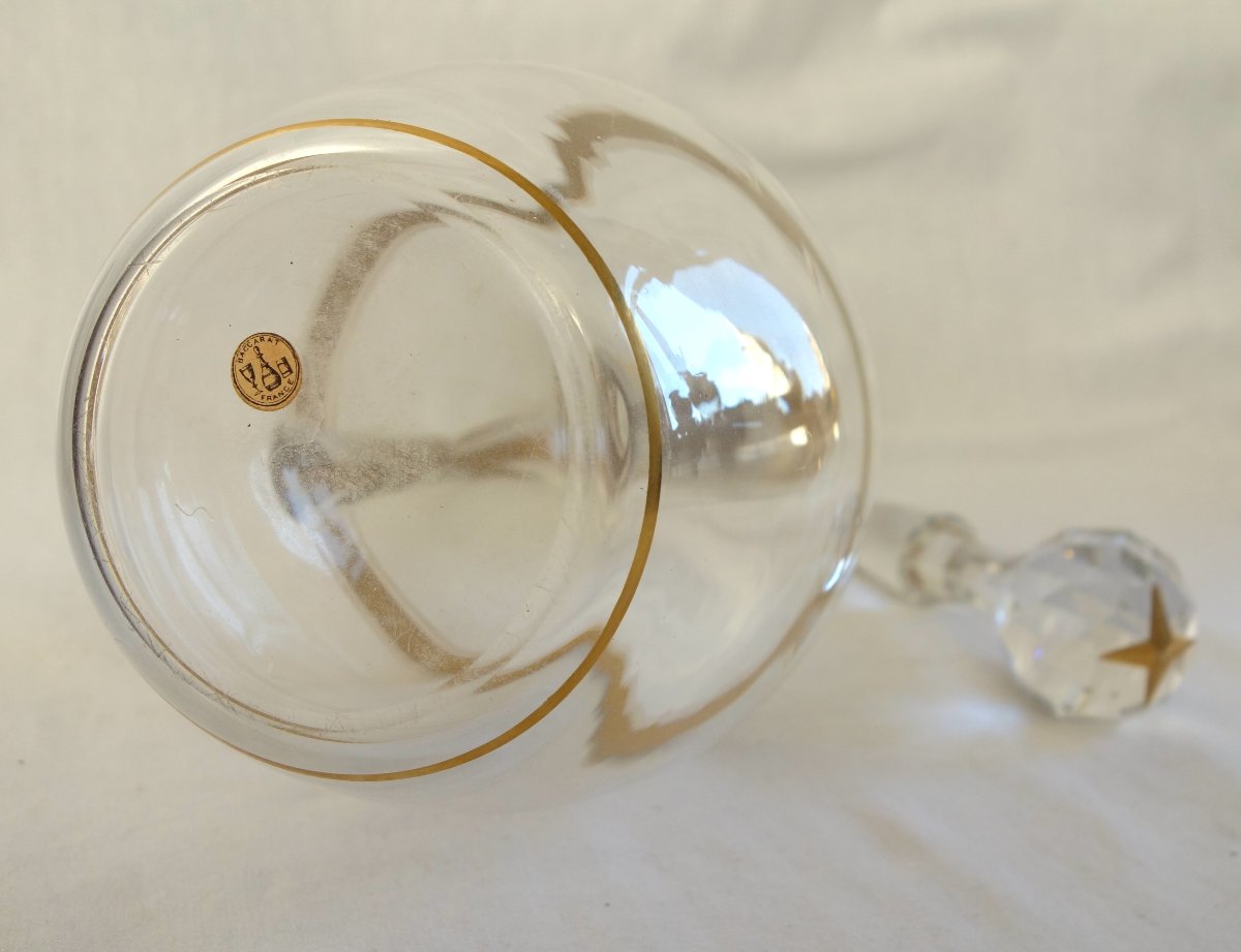 Baccarat - Crystal Ewer With Fine Gold Plating - Paper Label-photo-5
