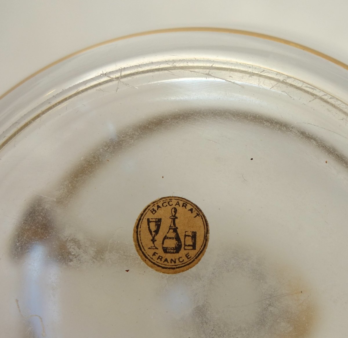 Baccarat - Crystal Ewer With Fine Gold Plating - Paper Label-photo-7